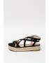 MTNG Sandale flatform tip espadrile cu barete incrucisate Tessyna - Pled.ro