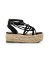 MTNG Sandale flatform tip espadrile de piele intoarsa ecologica - Pled.ro