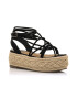 MTNG Sandale flatform tip espadrile de piele intoarsa ecologica - Pled.ro