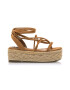 MTNG Sandale flatform tip espadrile de piele intoarsa ecologica - Pled.ro