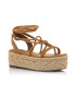 MTNG Sandale flatform tip espadrile de piele intoarsa ecologica - Pled.ro