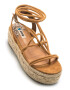 MTNG Sandale flatform tip espadrile de piele intoarsa ecologica - Pled.ro