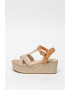 MTNG Sandale wedge tip espadrile cu garnituri de piele ecologica - Pled.ro