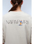 Napapijri Tricou lejer cu decolteu la baza gatului si logo - Pled.ro