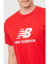 New Balance Tricou cu decolteu la baza gatului si logo - Pled.ro