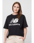 New Balance Tricou supradimensionat cu logo Essentials Stacked - Pled.ro