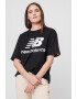 New Balance Tricou supradimensionat cu logo Essentials Stacked - Pled.ro