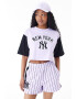 New Era Tricou crop cu maneci cazute New York Yankees - Pled.ro