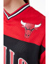 New Era Tricou cu decolteu in V si imprimeu logo Chicago Bulls Rosu Negru - Pled.ro