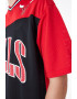 New Era Tricou cu decolteu in V si imprimeu logo Chicago Bulls Rosu Negru - Pled.ro