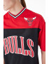 New Era Tricou cu decolteu in V si imprimeu logo Chicago Bulls Rosu Negru - Pled.ro