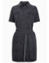 NEXT Rochie tip camasa neagra din denim cu cordon - Pled.ro