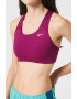 Nike Bustiera cu suport mediu si decupaj racerback pentru fitness Swoosh - Pled.ro