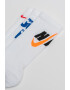 Nike Set de sosete lungi unisex cu amortizare si tehnologie Dri-FIT pentru fitness Everyday Plus - 3 perechi - Pled.ro