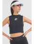 Nike Top crop cu imprimeu logo - Pled.ro