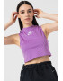 Nike Top crop cu imprimeu logo - Pled.ro