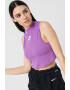 Nike Top crop cu imprimeu logo - Pled.ro