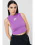 Nike Top crop cu imprimeu logo - Pled.ro