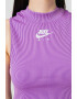 Nike Top crop cu imprimeu logo - Pled.ro