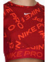 Nike Top crop cu imprimeu logo pentru antrenament - Pled.ro