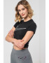 Nike Tricou crop cu imprimeu logo - Pled.ro