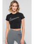 Nike Tricou crop cu imprimeu logo - Pled.ro