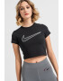 Nike Tricou crop cu imprimeu logo - Pled.ro