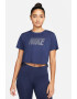 Nike Tricou crop cu tehnologie Dri-Fit si logo pentru fitness - Pled.ro