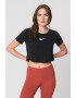 Nike Tricou crop cu terminatie asimetrica pentru fitness Dri-Fit - Pled.ro