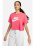 Nike Tricou crop de bumbac cu imprimeu logo Essentials - Pled.ro