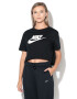 Nike Tricou crop de bumbac cu imprimeu logo Essentials - Pled.ro