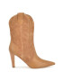 NINE WEST Cizme mid-calf cowboy de piele si piele intoarsa Alama - Pled.ro