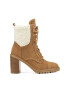 NINE WEST Ghete de piele intoarsa cu sireturi si garnitura de blana shearling sintetica Phaedra - Pled.ro