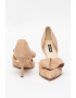 NINE WEST Pantofi d'Orsay din piele intoarsa cu varf ascutit si aplicatie cu funda McFally - Pled.ro