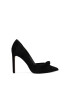 NINE WEST Pantofi stiletto din piele intoarsa cu varf ascutit si detaliu innodat True - Pled.ro