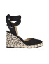 NINE WEST Sandale tip espadrile cu talpa wedge si bareta infasurabila pe glezna Friend - Pled.ro