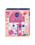 Nivea Set : Masca servetel Rose Touch 1 buc + Gel de dus Joy of Life 250 ml + Deodorant spray femei Fresh Rose Touch 150 ml - Pled.ro