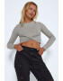 Noisy May Bluza crop cu nod frontal - Pled.ro