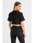 OFF-WHITE Tricou crop cu striatii Off Stamp - Pled.ro