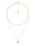 Ohmygod Colier placat cu aur de 14K si decorat cu perle sintetice Double Sunshine - Pled.ro