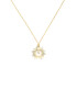 Ohmygod Colier placat cu aur de 14K si decorat cu perle sintetice Double Sunshine - Pled.ro