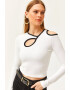 Olalook Bluza crop cu decupaje - Pled.ro