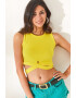 Olalook Bluza crop cu detalii incrucisate - Pled.ro