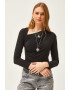 Olalook Bluza crop uni - Pled.ro