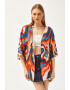 Olalook Caftan cu imprimeu abstract pentru plaja - Pled.ro