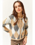 Olalook Cardigan cu model geometric 77879 - Pled.ro