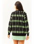 Olalook Cardigan lejer cu model grafic - Pled.ro