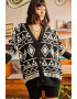 Olalook Cardigan supradimensionat cu decolteu in V - Pled.ro