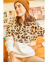 Olalook Hanorac cu animal print - Pled.ro