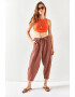 Olalook Pantaloni crop cu snur de ajustare in talie - Pled.ro